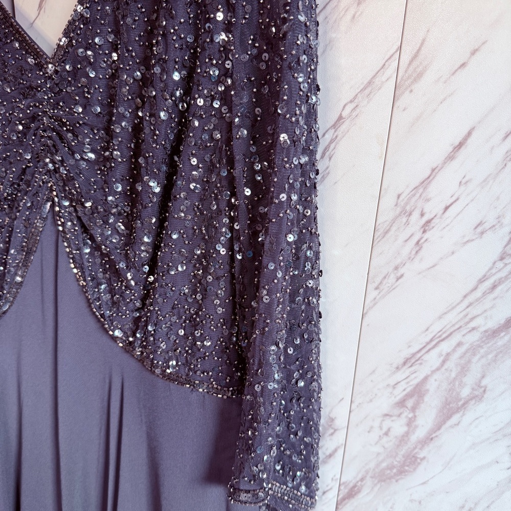 J Kara Beaded Special Occasion Gown Dress SZ 12P - Picture 4 of 10